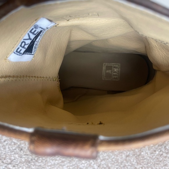 Frye Brown Leather Women's Paige Ankle riding Boots SZ 10 - Picture 8 of 8